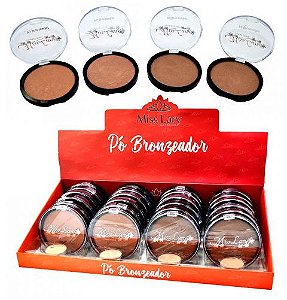 Miss Lary -  Pó Bronzeador Iluminador Facial  ML303 - Kit com 4 unidades ( Cores Sortidas )