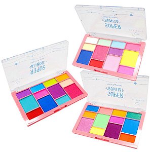 Jasmyne - Paleta de Sombras Super Bonita JSJ1207 - Kit com 3 Unidades