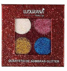 Ludurana  Quarteto de Sombras Glitter  M00117 - Kit com 12 Unid