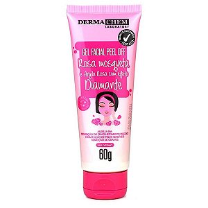 Dermachem - Gel Facial Peel Off Rosa Mosqueta e Argila Rosa com Efeito Diamante - 09 Unid