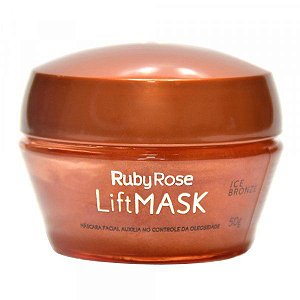 Ruby Rose - Máscara Facial Lift Mask Ice Bronze Controle de Oleosidade HB403 - Kit c/ 6 Unid