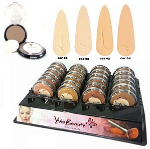 Yvis Po Facial compacto Cores Claras - Display C/ 24 Unid