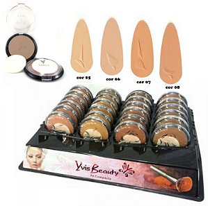 Yvis Po Facial Compacto Cores Medias e Escuras 5 a 8 - Display C/ 24 Unid