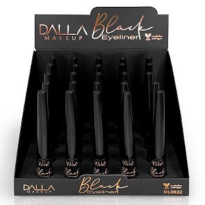 Dalla - Novo Delineador Liquido  Vegano Black DL0832 - Display C/ 25 Unid