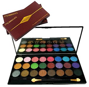 Miss Rose - Paleta de Sombras Luxo com Espelho  7001-356 ( M Cor 1 ) - Kit C/ 6 Unid