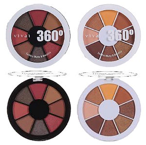 Vivai - Paleta de Sombras Matte e Metalica 360  4040 - Kit C/ 4 Unid