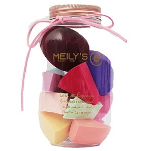 Meily´s - Kit de 12 Esponjas no Pote  Mac296