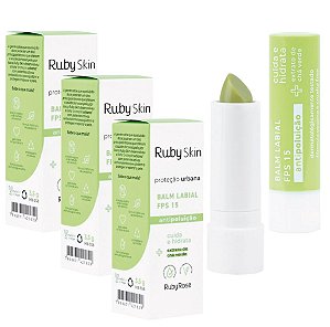 Ruby Rose - BALM LABIAL FPS15 RUBY SKIN PROTEÇÃO URBANA  HB558 - Kit C/ 6 Unid