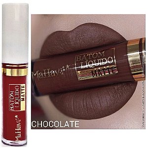 Mahav - Batom Liquido Matte  Chocolate - Kit C/ 12 Unid