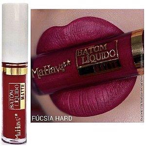 Mahav - Batom Liquido Matte Fucsia Hard - Kit C/ 12 Unid