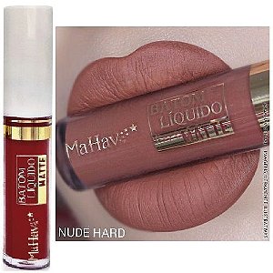 Mahav - Batom Liquido Matte  Nude Hard - Kit C/ 12 Unid