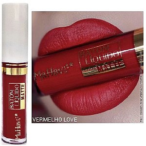 Mahav - Batom Liquido Matte  Vermelho Love - Kit C/06 Unid