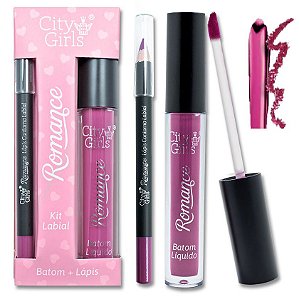 City Girls - Batom Líquido Matte + Lápis Contorno Labial Romance  CG178 - Cor 04