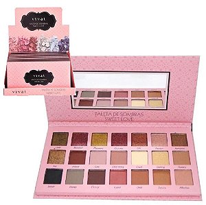 Vivai - Paleta de Sombras Sweet Love 21 Cores 4001 - Display C/ 12 Unid