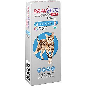 Bravecto Plus Antipulgas Transdermal para Gatos de 2,8 a 6,25kg