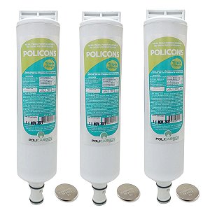 Kit 3 Filtro Refil Consul Compatível Purificador Bem Estar CPC30 CPC35 CPC36 CPC31 CPB34 CIX01 CIX06