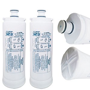 Kit 2 Filtro Refil Compatível Purificador Masterfrio Rótulo Azul Bico Grosso 22,5m