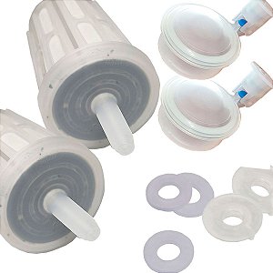 Kit 2 Vela Refil Filtro Talha de Barro Gravidade Carvão Ativado e Boia Dosadora