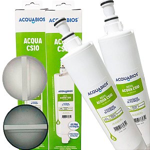 Kit 2 Filtro Refil Classe A compatível Purificador Consul CPB33 CIX07 CIX08 com Acabamento Adesivo