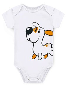 BODY MANGA CURTA BRANCO CACHORRO