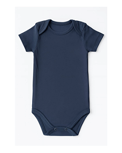 BODY MANGA CURTA AZUL MARINHO