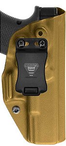Coldre Kydex Glock [G19] - [G23] - [G25] - Velado - Saque Rápido - Coyote Brown