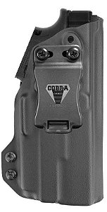 Coldre Kydex Glock [G19] - [G23] - [G25] - [G19x] - [G44] - [G45] - Velado - Uso com Lanterna [PL MINI 2]