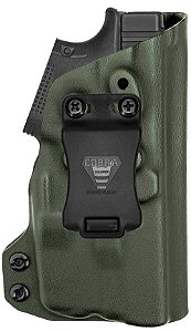 Coldre Glock [G26] - [G27] - [G28] - Velado - Uso com Lanterna StreamLight [TLR-6] - Verde