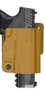 Mini Coldre Externo Ostensivo Kydex Taurus [GX4 Carry] - [GX4 XL] - [.38 TPC] - OWB - Coyote