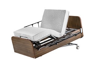 Cama Residencial Motorizada com Trendelemburg USA 3750  leito 110cms largura, Colchão Articulado, Grades Basculantes
