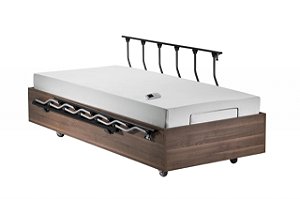 Cama Residencial Motorizada com Elevação de Leito Veneza 1642, Grades Basculantes e Colchão Hospitalar.