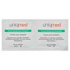 ÁLCOOL SWABS PARA ASSEPSIA (30X60MM) - 100 UN/CX - UNIQMED