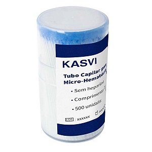 Tubo Capilar Para Microhematócrito Sem Heparina - 500 Unid - K5-500SH - KASVI