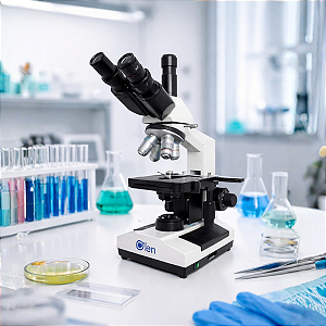 MICROSCÓPIO BASIC TRINOCULAR ACROMÁTICO - 1600X - K55-TA