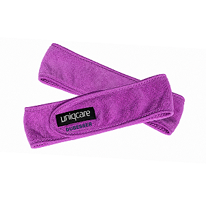 FAIXA ATOALHADA PARA CABELO ROXA - COM VELCRO - UNIQCARE