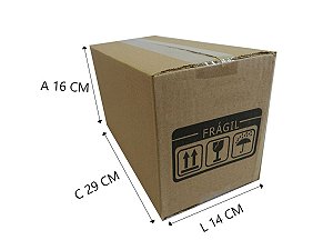 25 Caixas Papelão D17  29x14x16 cm