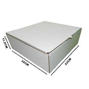 10 Caixas De Papelão Branca Para Tortas E Bolos M  33x32x11,5 cm
