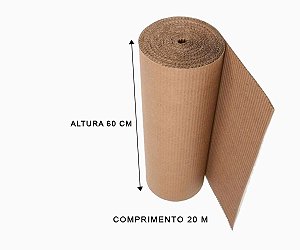 Bobina de papelão ondulado 60 cm - 20 metros