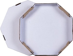 Caixa de Papelão oitavada 19x19x4 cm p/ mini-Pizza - 25 unidades