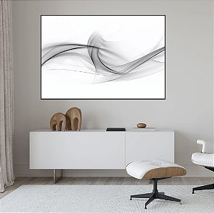 Quadro decorativo Abstrato Preto e Branco