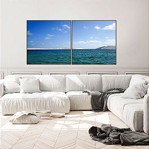 Conjunto com 02 quadros decorativos Lençóis Maranhenses - Artista Bruno Lacerda