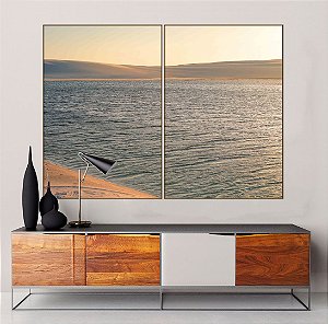 Conjunto com 02 quadros decorativos Lençóis Maranhenses - Artista Bruno Lacerda