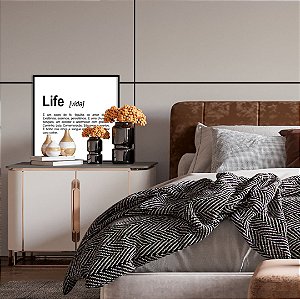 ENVIO IMEDIATO - Quadro decorativo Life 40x40cm (LxA) Moldura cor Preto