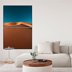 Conjunto com 02 quadros decorativos Deserto