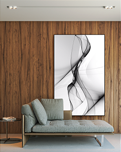 Quadro decorativo Abstrato Preto e Branco