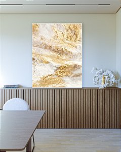 Quadro decorativo Abstrato Dourado