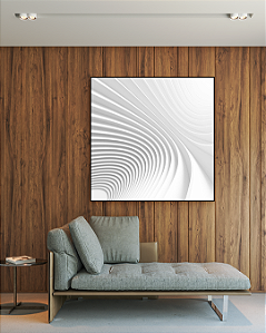 Quadro Decorativo Abstrato Branco