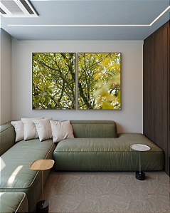 Conjunto com 02 Quadros Decorativos Galhos - Artista James Hilton Becker
