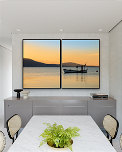 Conjunto com 02 Quadros Decorativos Amanhecer - Artista James Hilton Becker