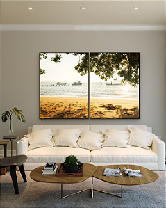 Conjunto com 02 Quadros Decorativos Tarde Luminosa - Artista James Hilton Becker